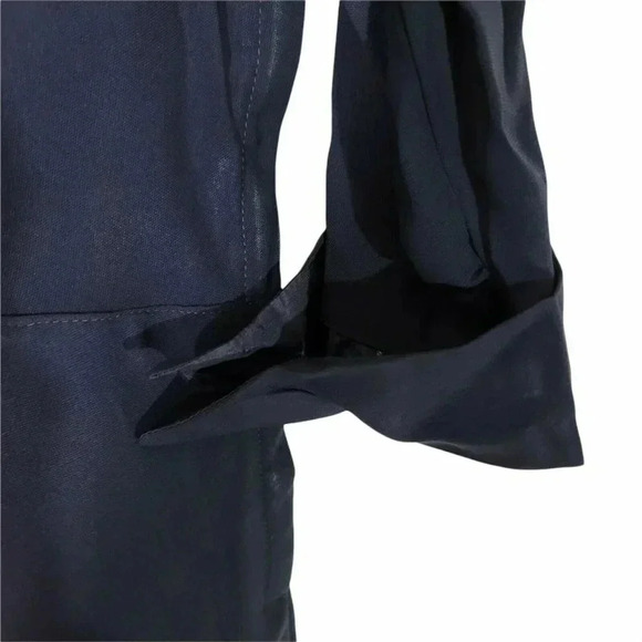 Habern Original 1930s Navy Blue Rayon Church Dress - Picture 4 of 8